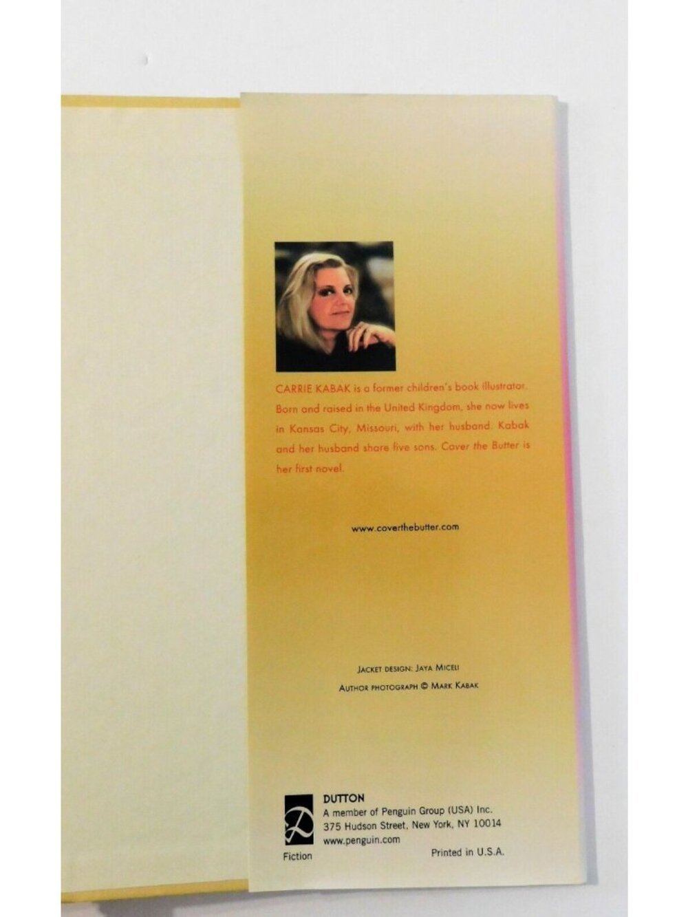 Cover the Butter by Carrie Kabak 1st Printing 2005 Hardcover Dust Jacket Fiction - Picture 4 of 5